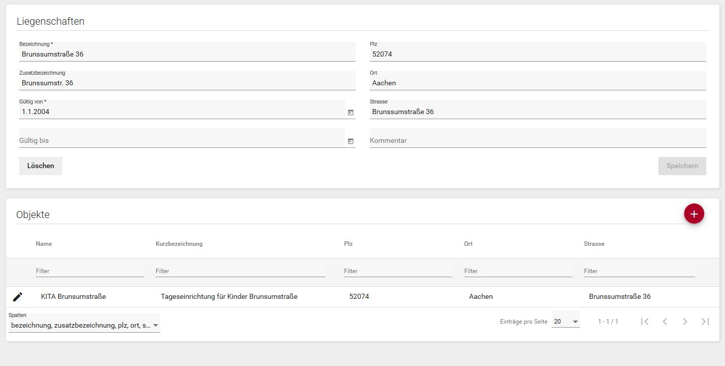 Abb. Liegenschaften-Anlegen/Editieren