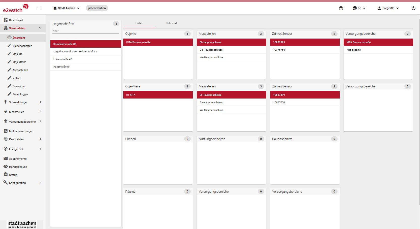 Abb. Stammdaten Übersicht